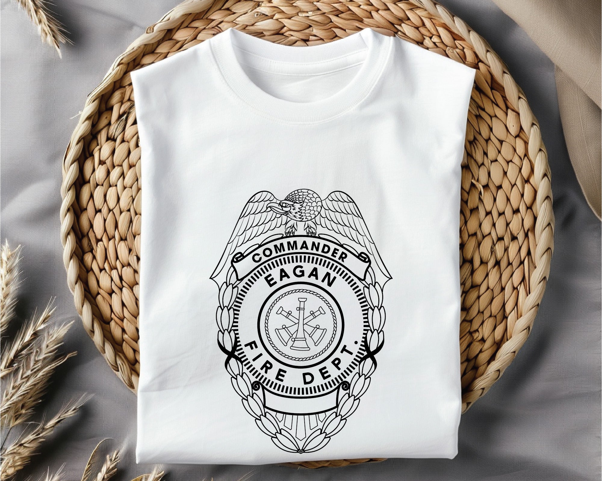 Eagan Fire Department Badge SVG, Eagan Firefighter Badge Vector, Minnesota Fire Dept Logo SVG, Fire Department Badge Design