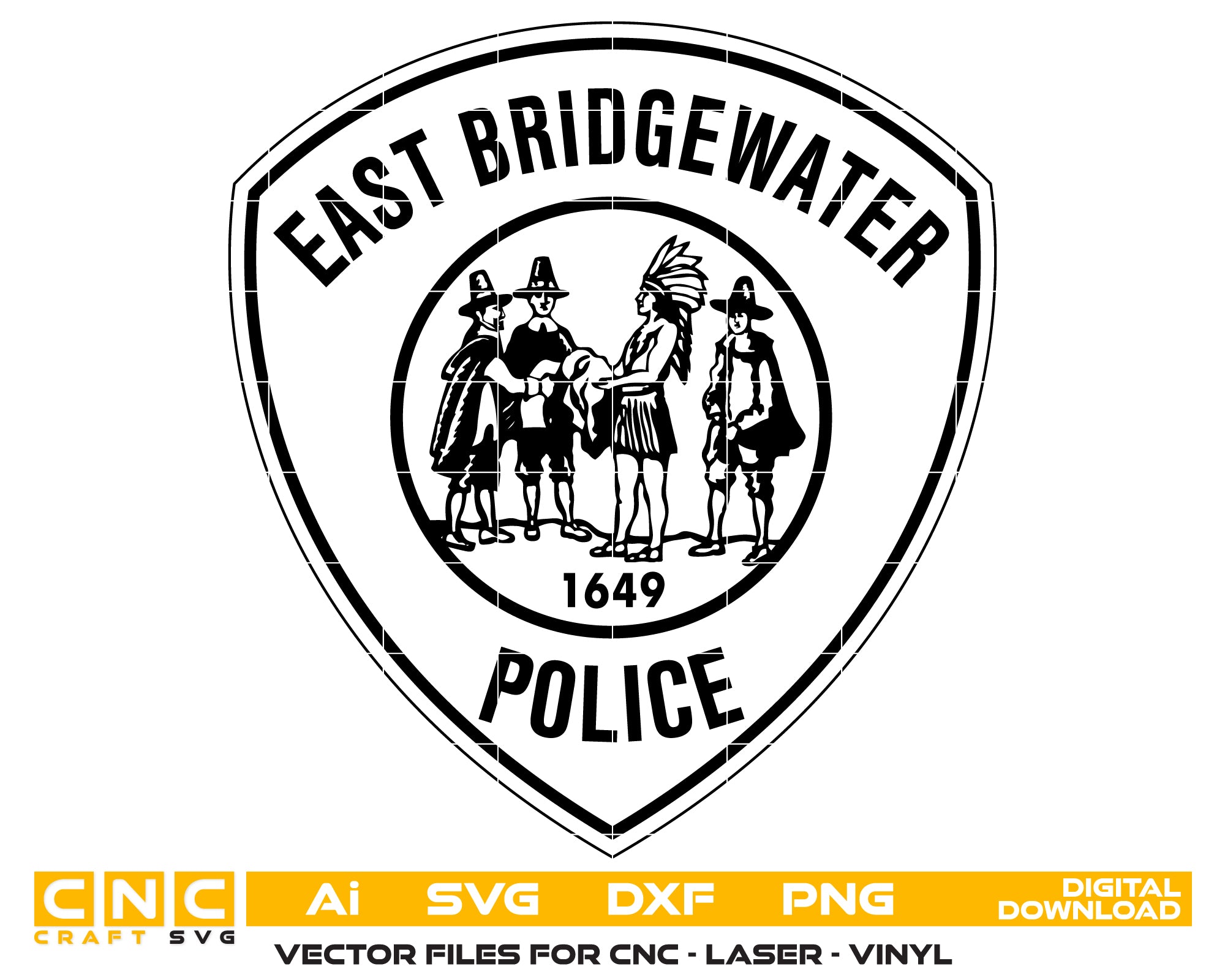 East Bridgewater Police Patch SVG, East Bridgewater Police Emblem Vector, Massachusetts Police Patch SVG, East Bridgewater Police Logo, EB Police Department Patch