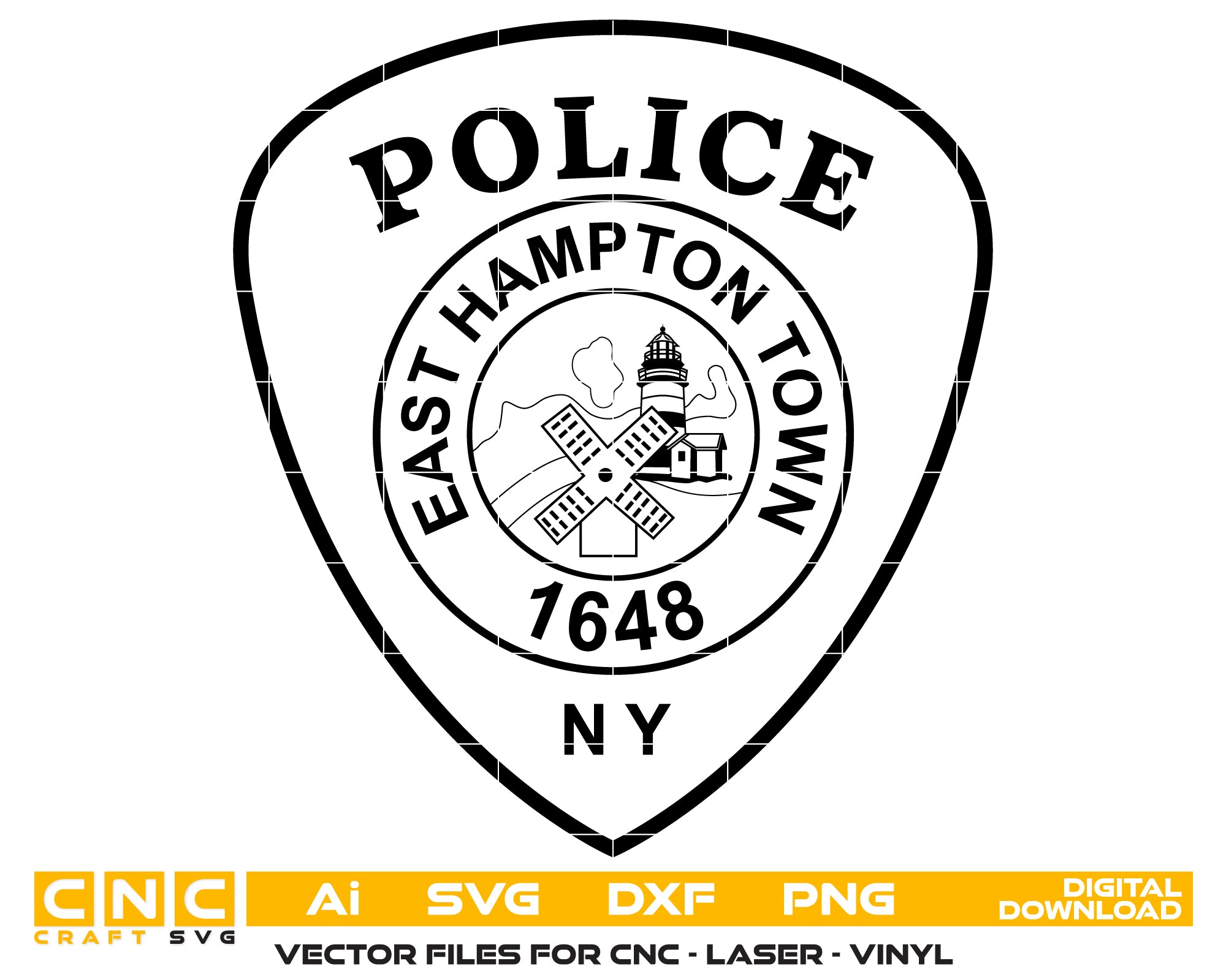 East Hampton Town Police Patch SVG, East Hampton NY Police Patch Vector, East Hampton Police Emblem SVG, New York Police Patch Vector, East Hampton PD Patch