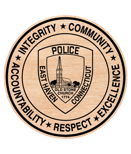 East Haven Police Department Patch SVG digital download, Connecticut police patch vector design for Cricut, Silhouette, CNC, engraving, and law enforcement crafts.