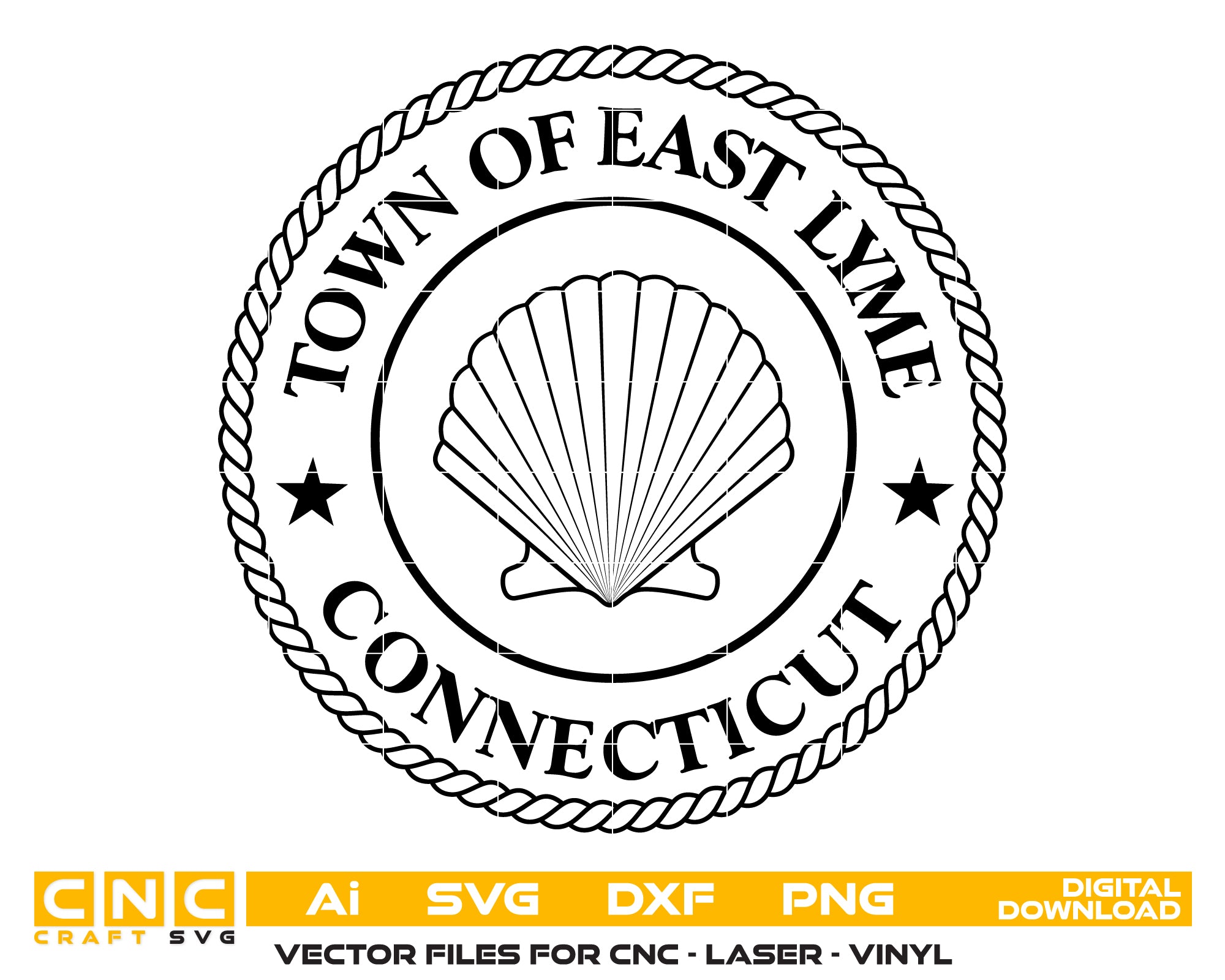 East Lyme Seal SVG, East Lyme Connecticut Town Seal Vector, East Lyme Municipal SVG Emblem, Connecticut City Seal Logo Vector SVG, #support