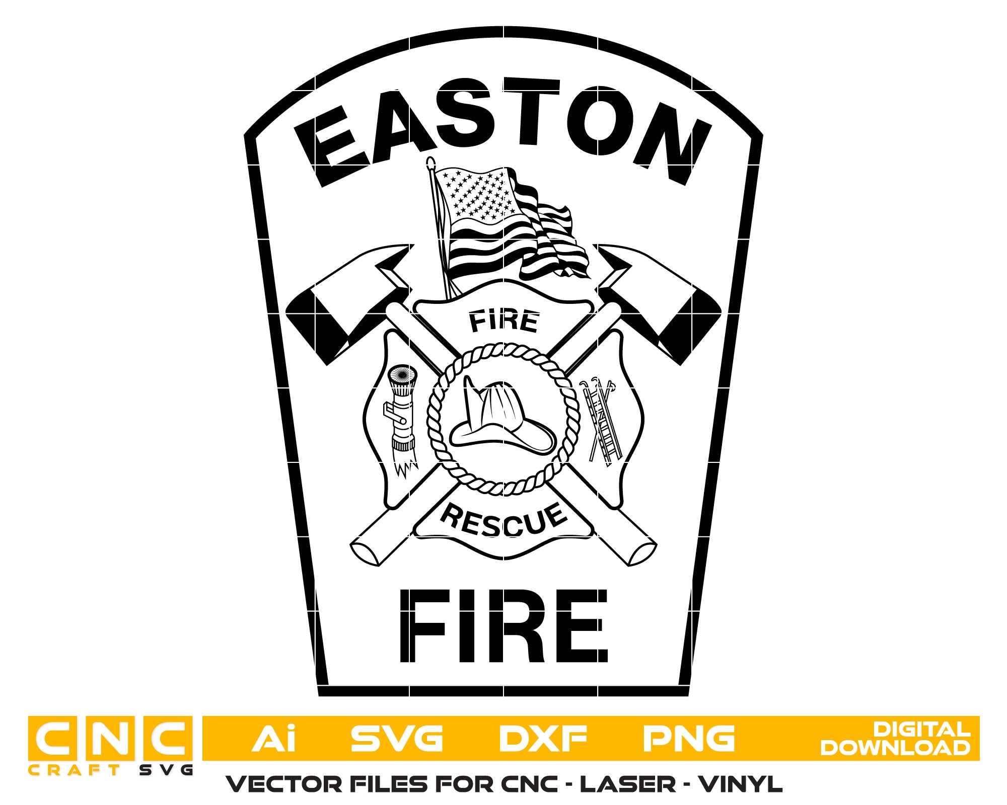 Easton Fire Department Patch SVG, Easton Firefighter Patch Vector, Easton Fire Dept SVG Emblem, Firefighter Patch Logo Vector SVG, #support