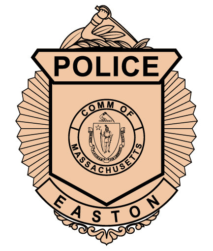 Easton Massachusetts Police Department Badge SVG digital download, MA police emblem vector design for Cricut, Silhouette, CNC, engraving, and law enforcement crafts.