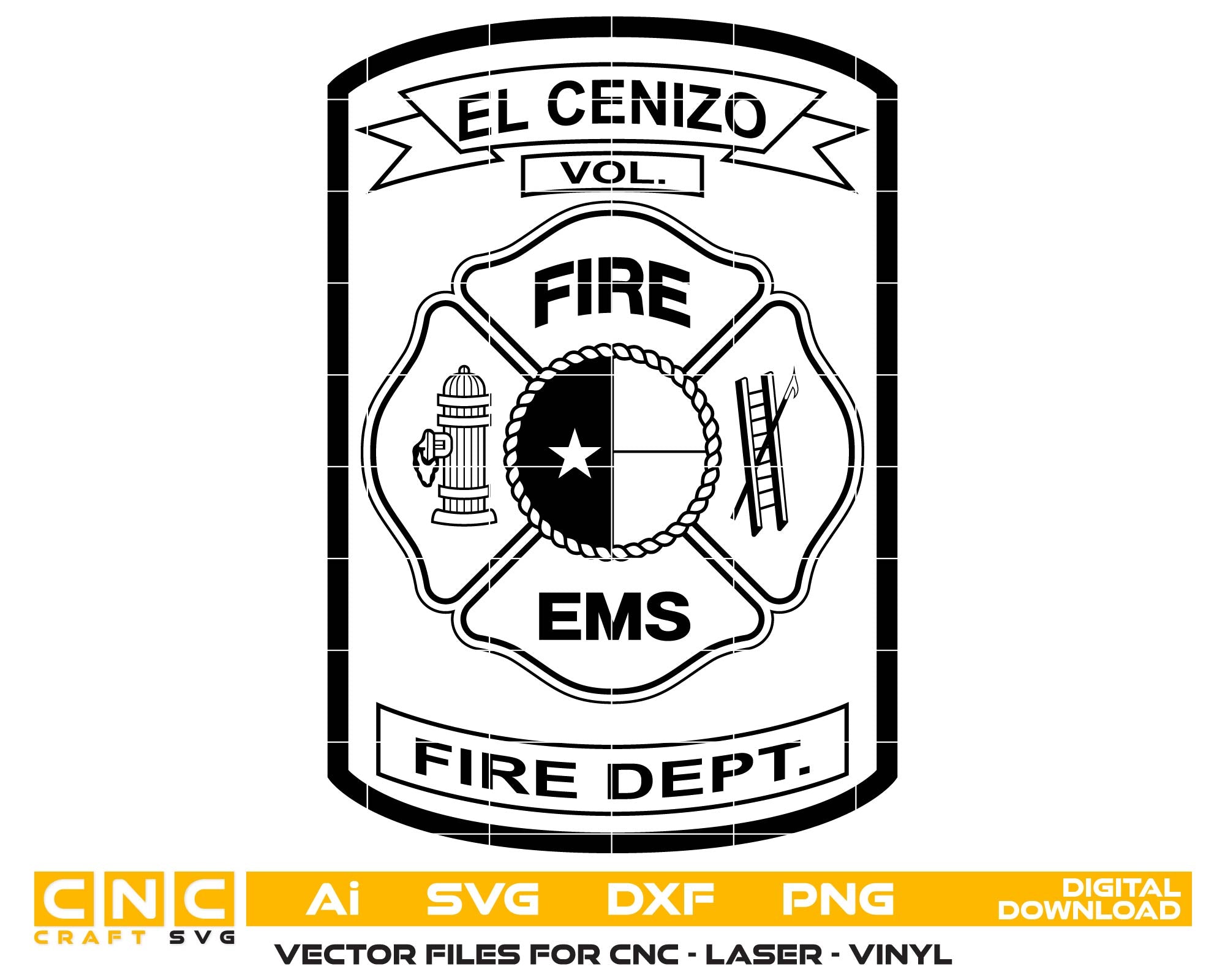 El Cenizo Volunteer Fire Department Patch
