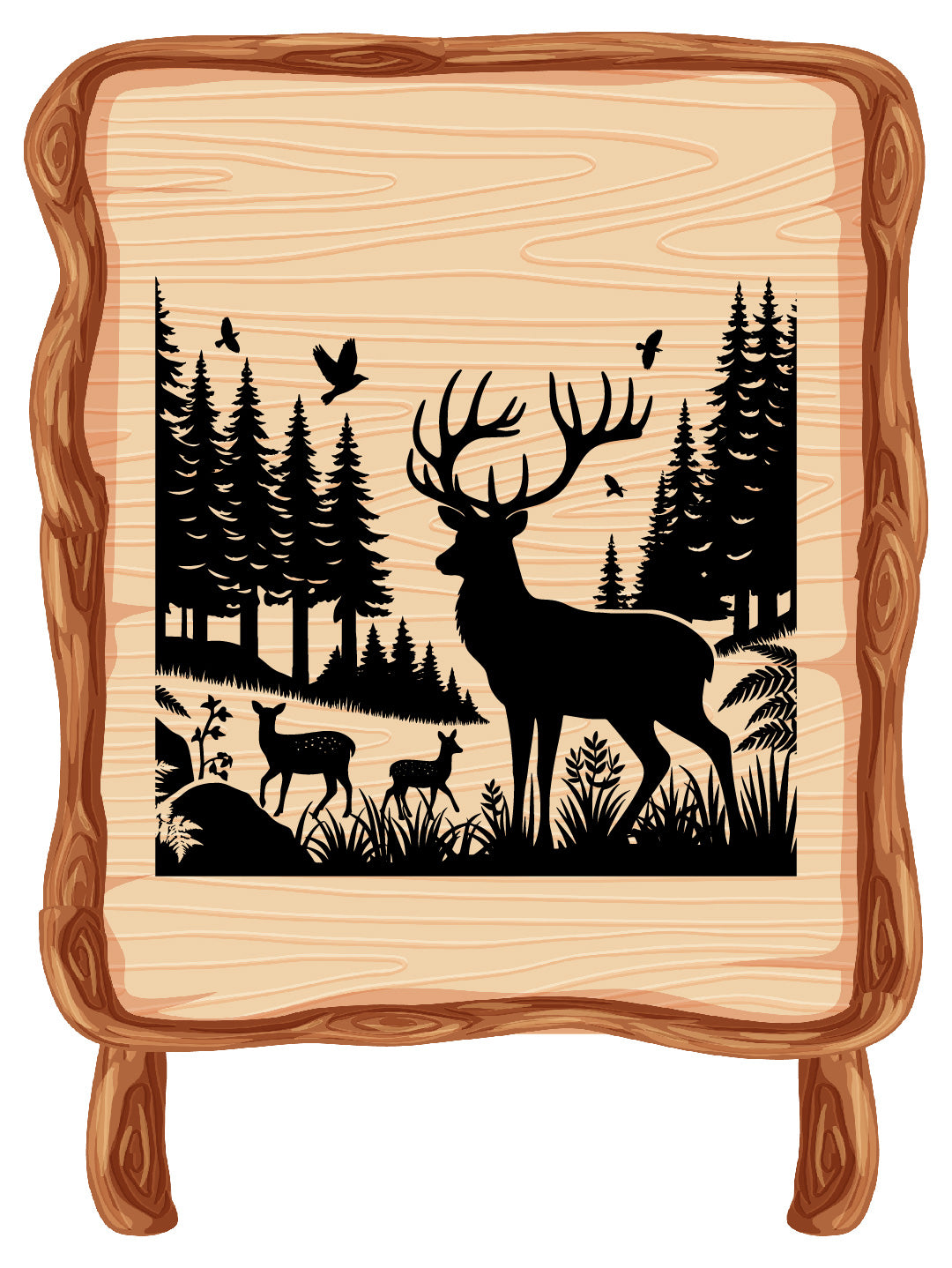 Deer Black Silhouette SVG