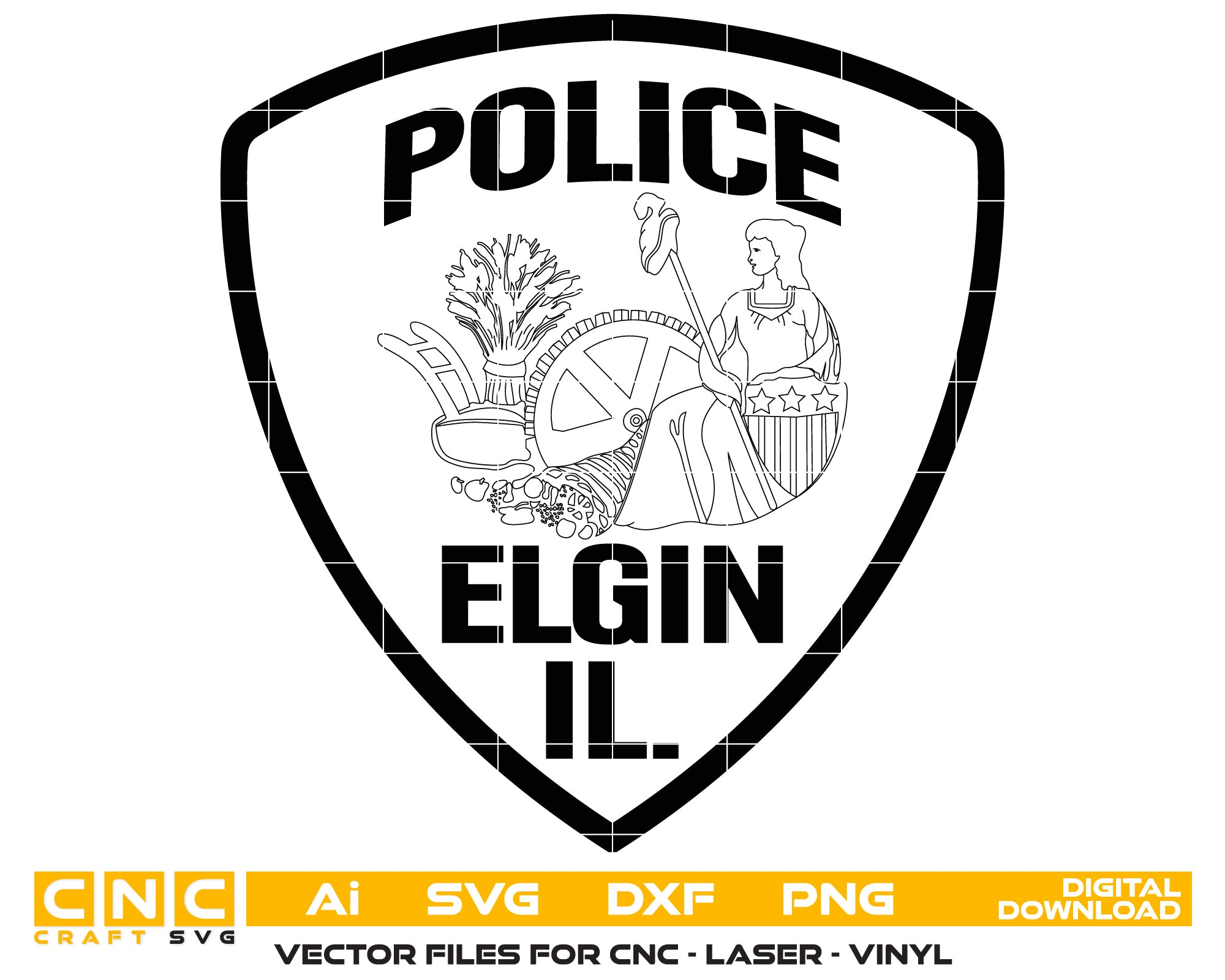 Elgin IL Police Badge