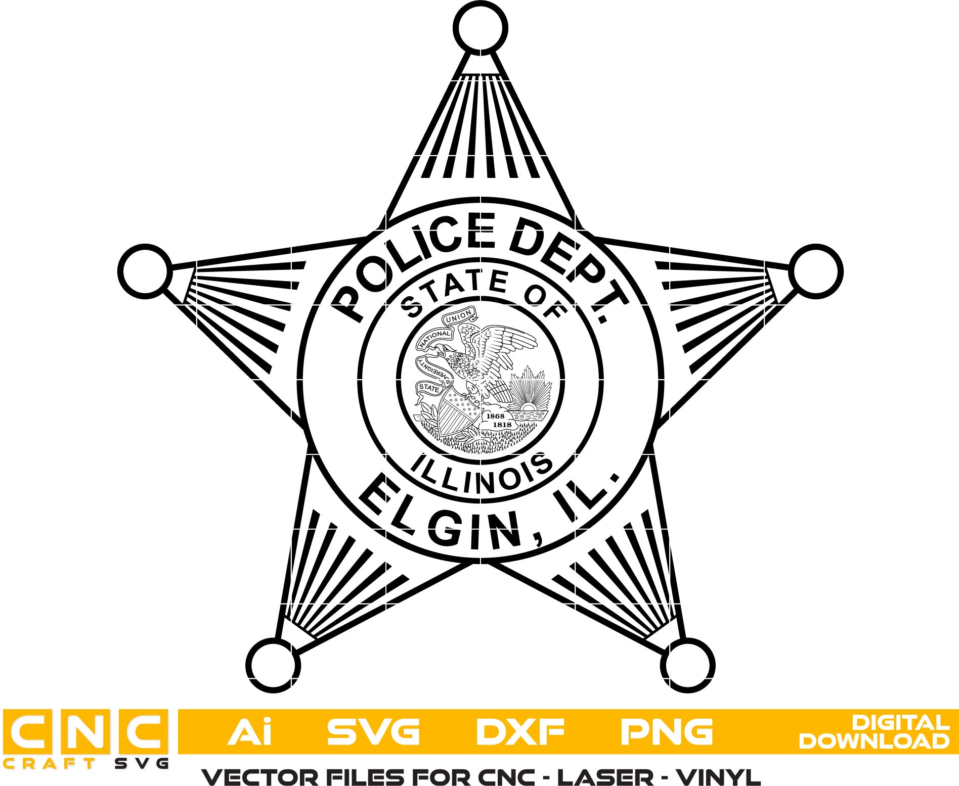 Elgin Illinois Police Badge