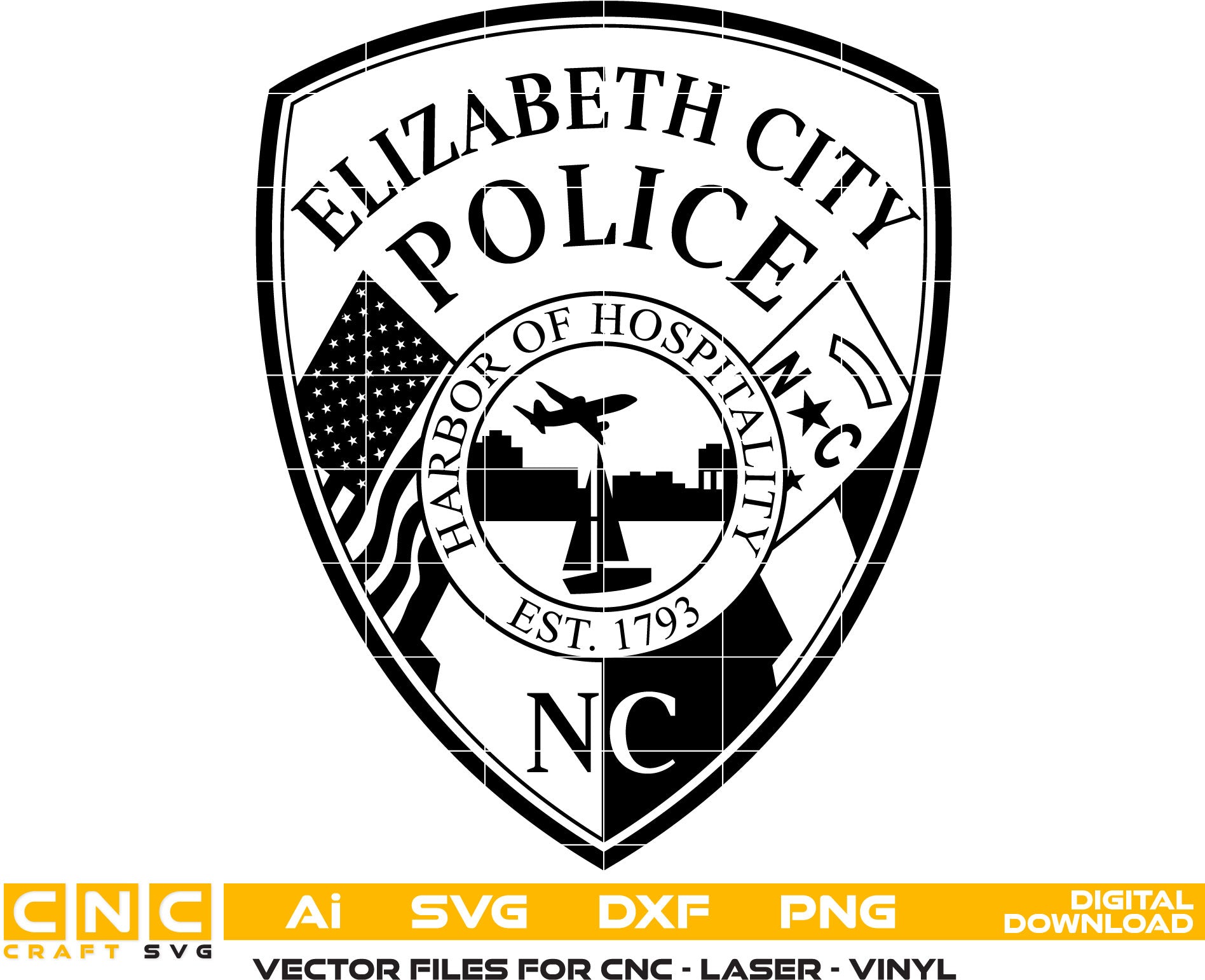 Elizabeth City Police Badge