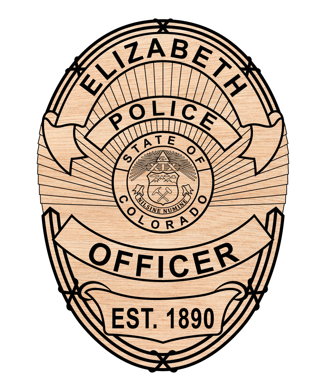 Elizabeth Police Officer Badge