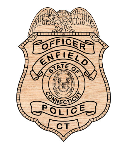 Enfield Police Officer Badge SVG, Enfield Connecticut Police Badge Vector, Enfield Police SVG Emblem, Connecticut Law Enforcement Badge Logo SVG, #support