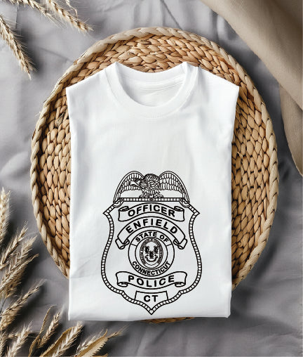 Enfield Police Officer Badge SVG, Enfield Connecticut Police Badge Vector, Enfield Police SVG Emblem, Connecticut Law Enforcement Badge Logo SVG, #support