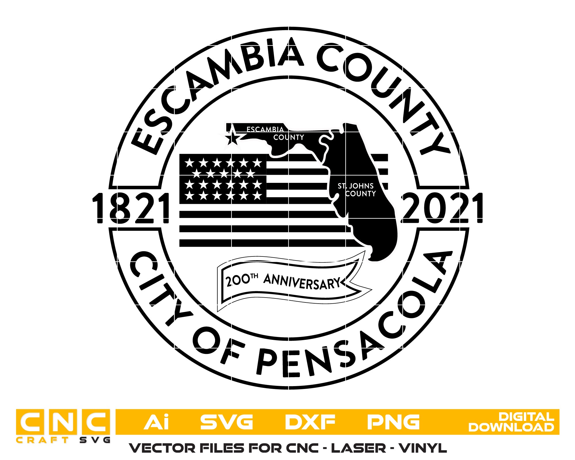 Escambia County 200th Anniversary Logo