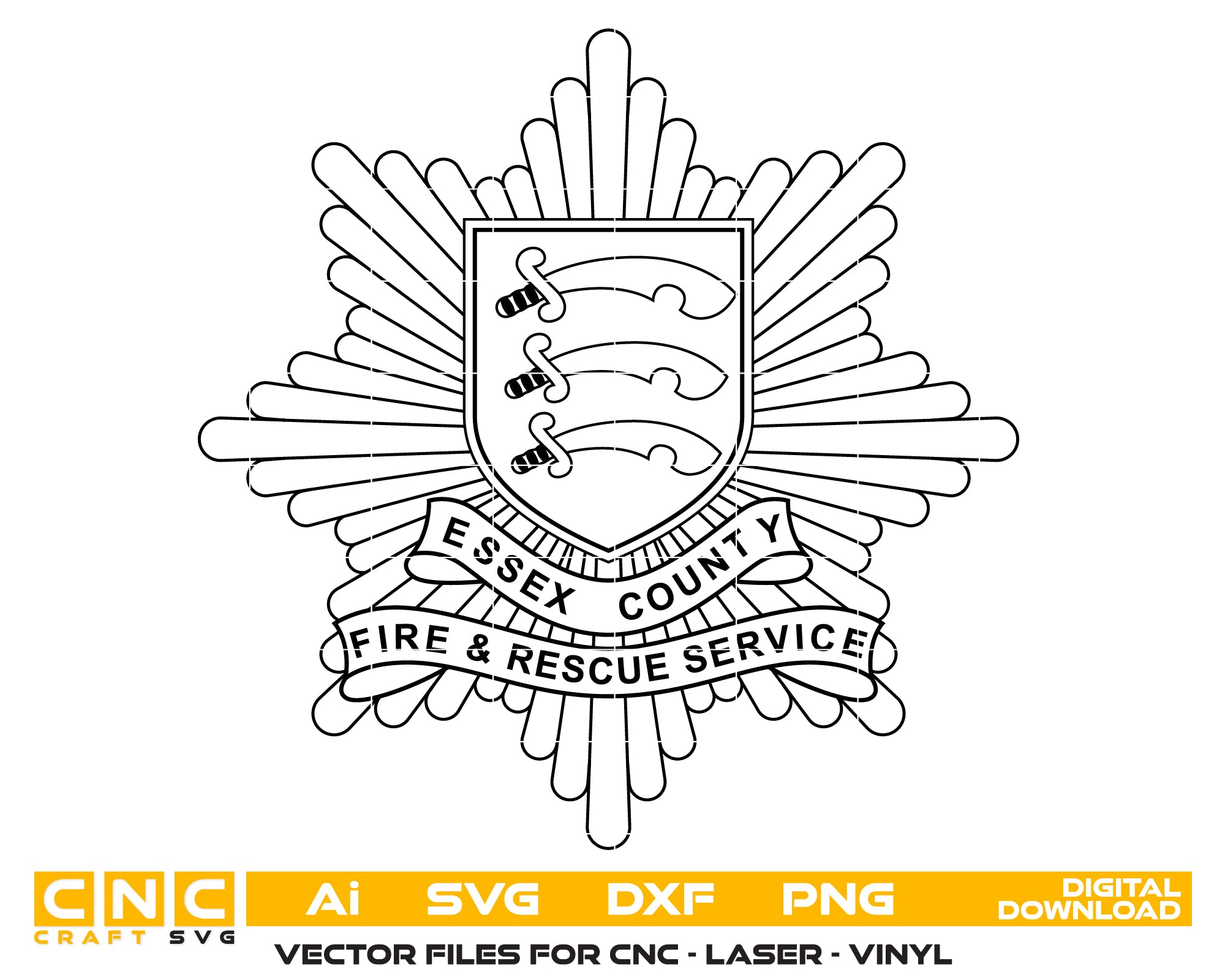 Essex County Fire Rescue Service Badge