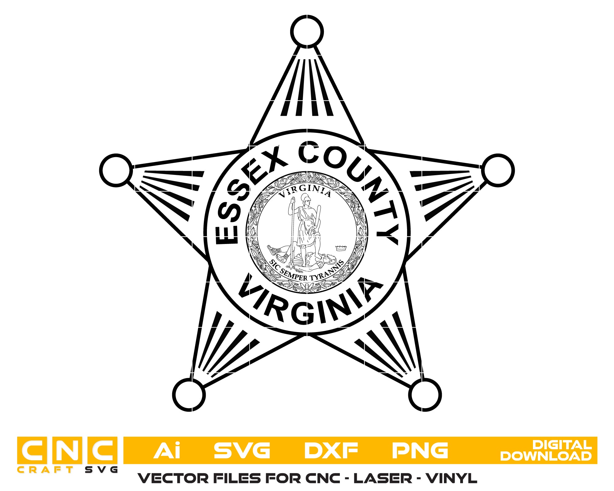 Essex County Sheriff's Office Badge SVG, Essex County Virginia Sheriff Badge Vector, Essex County Sheriff SVG Emblem, Virginia Law Enforcement Badge Logo SVG, #support