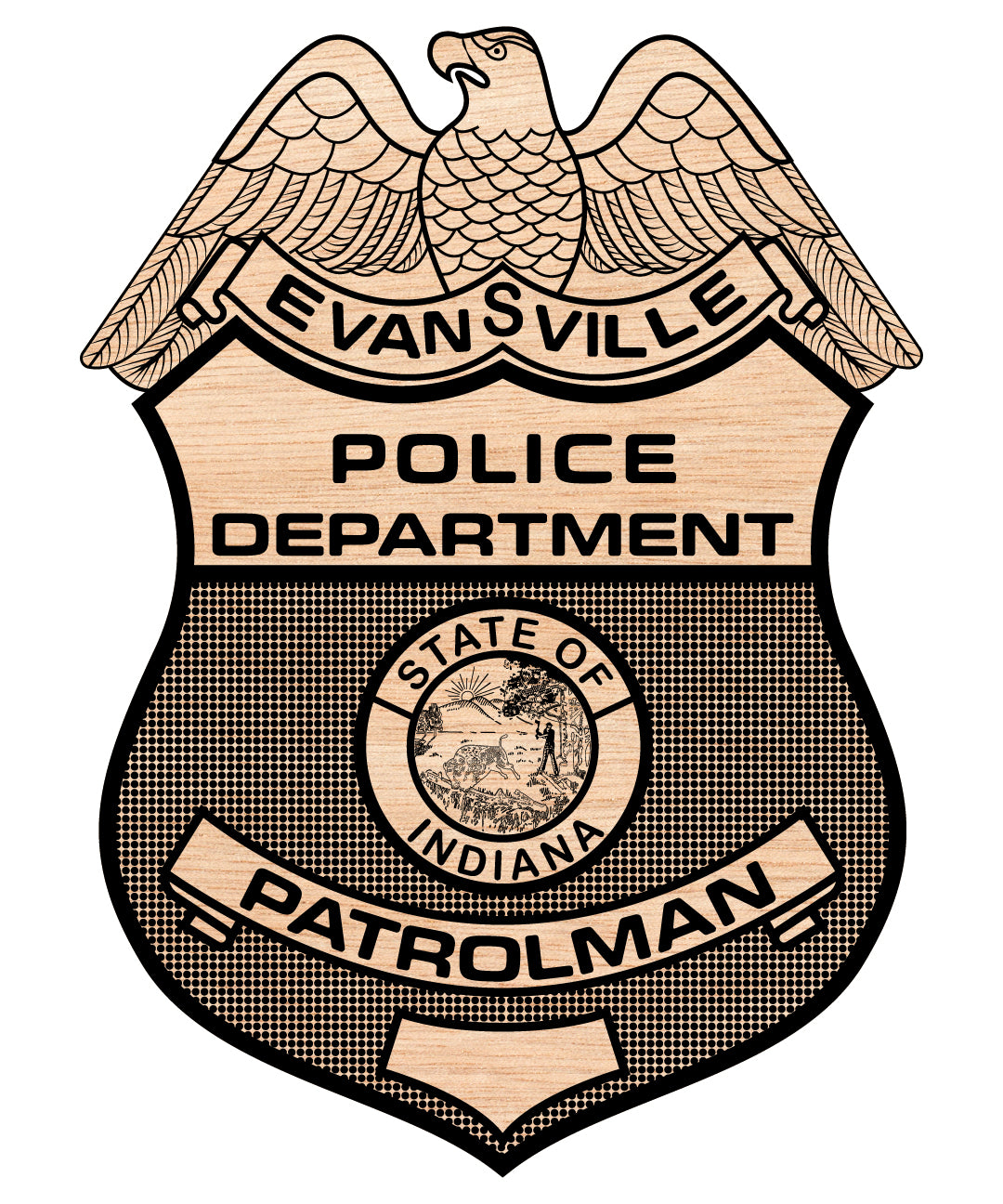 Evansville Police Patrolman Badge Digital Vector File