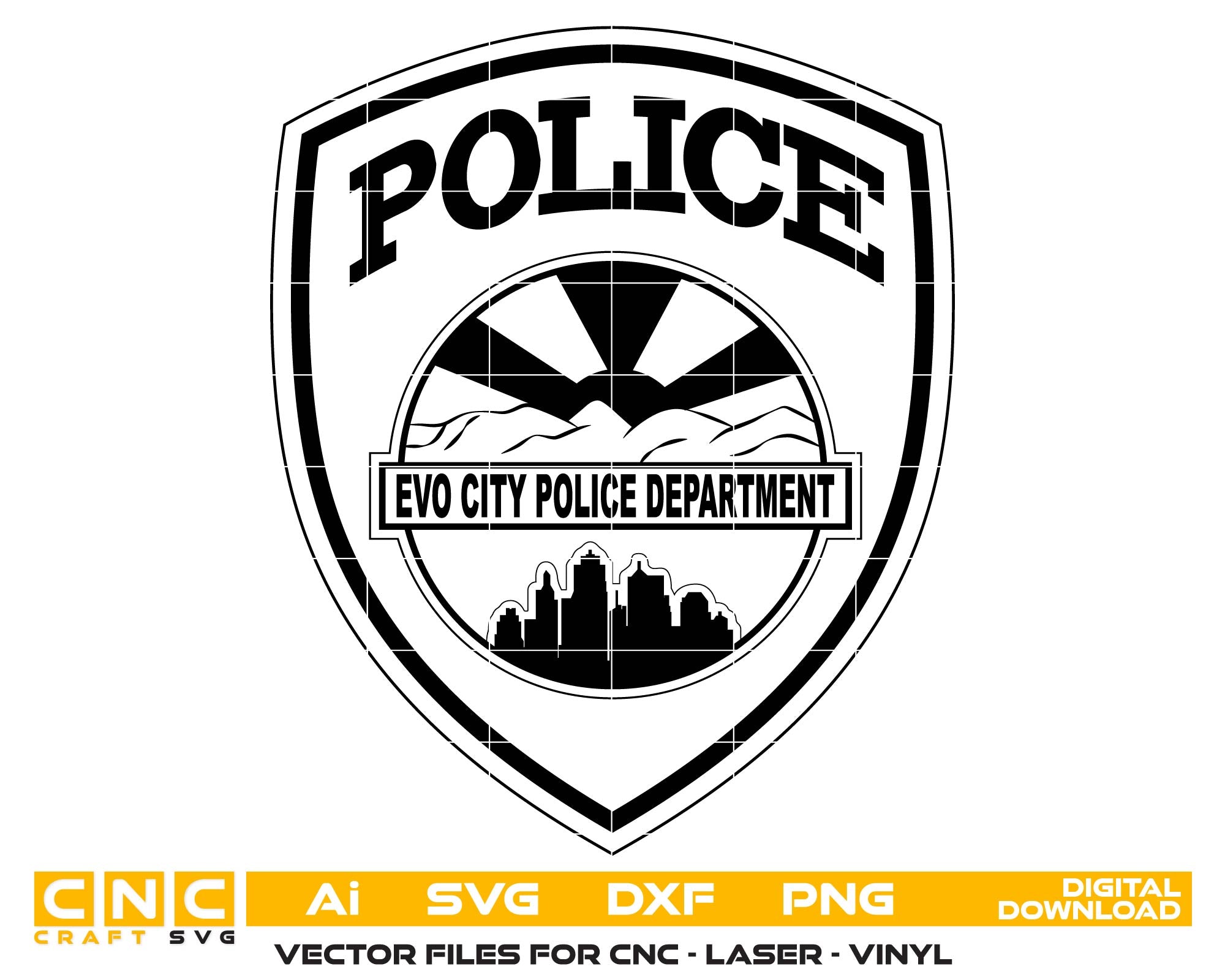 Evo City Police Department Patch, Arizona