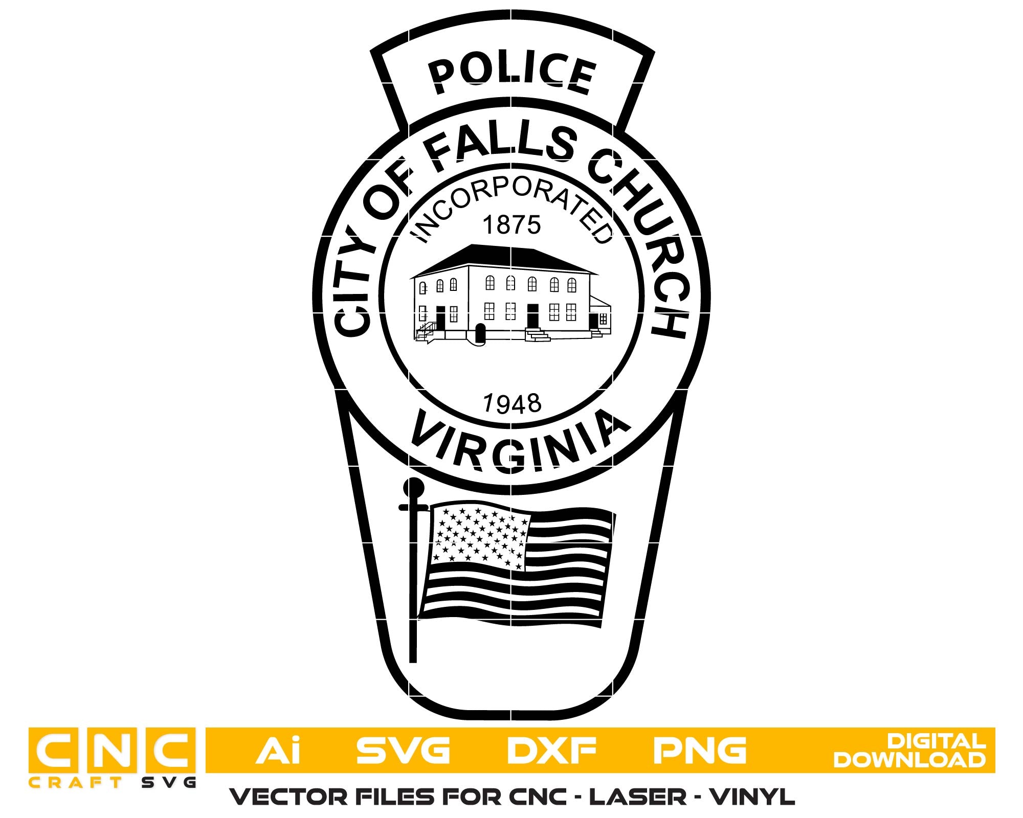 Falls Church Virginia Police Patch