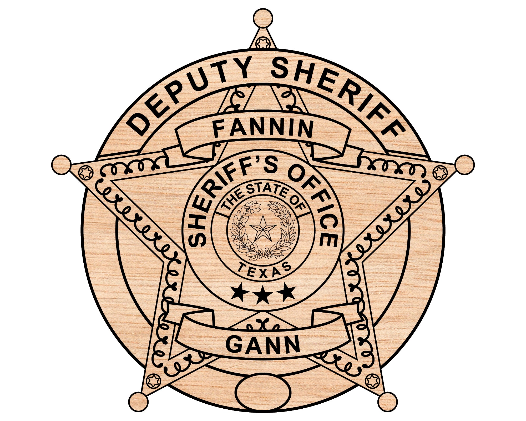 Fannin Texas Deputy Sheriff Badge SVG, Fannin County Sheriff Vector, Texas Law Enforcement Badge SVG, Sheriff Office Logo SVG, Police Badge Digital File