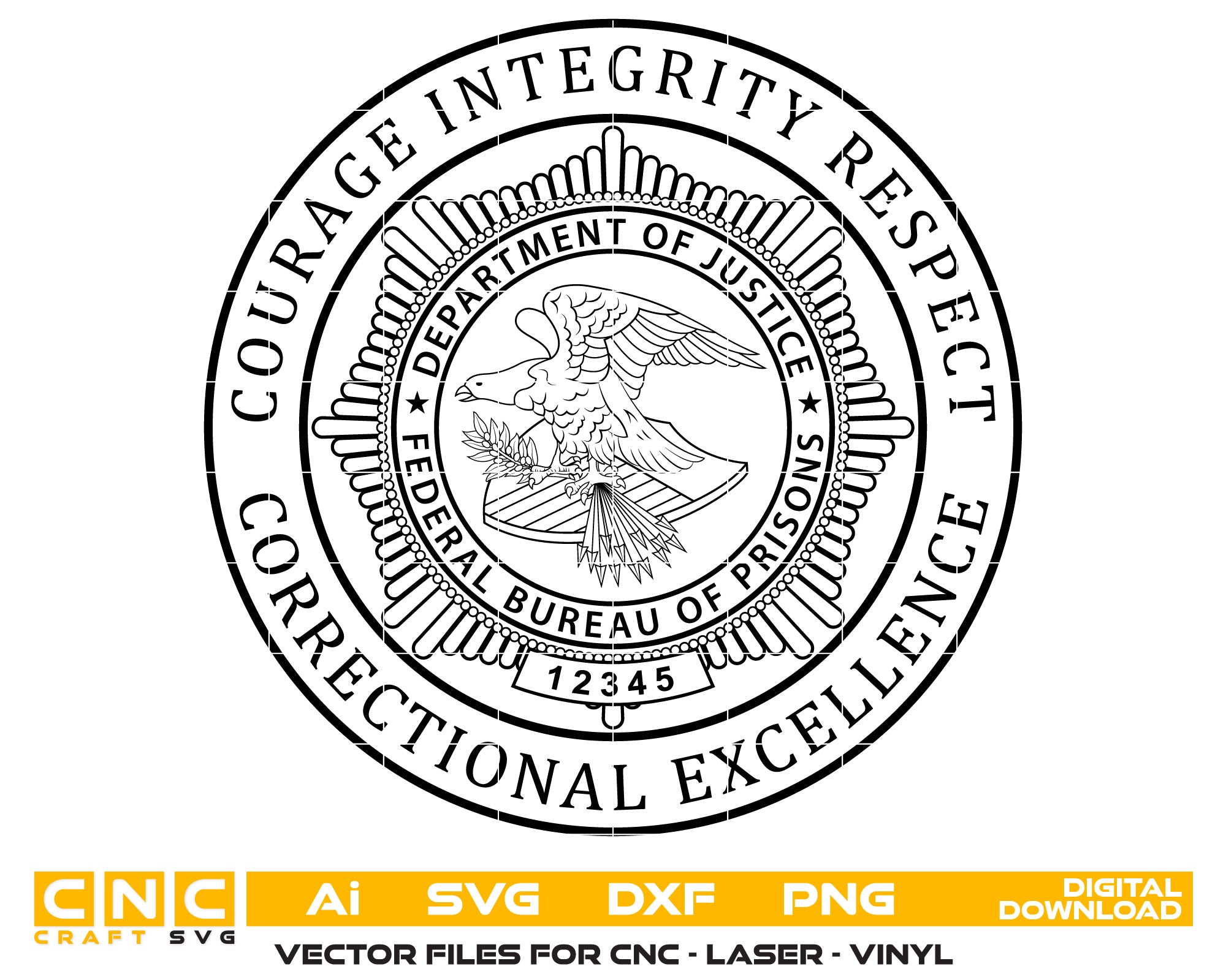 Federal Bureau of Prisons Retired Badge