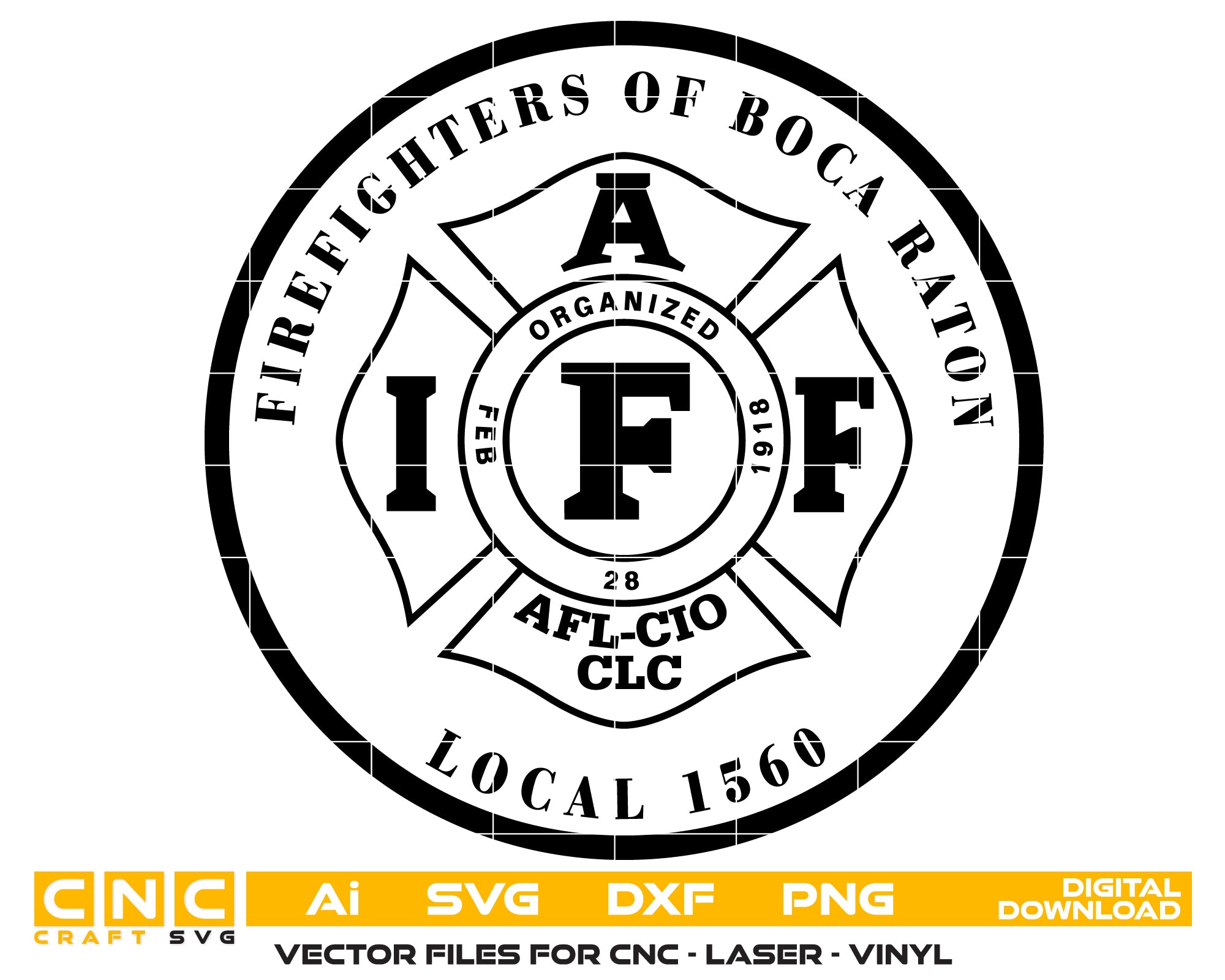 Firefighters Of Boca Raton Local 1560 Badge