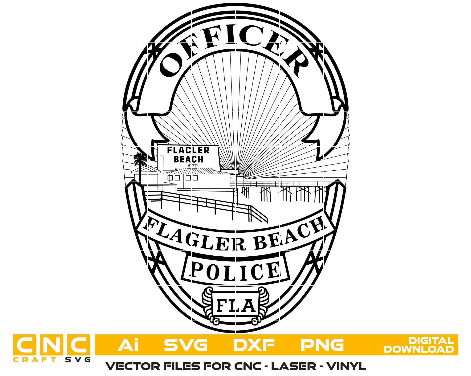 Flagler Beach Police Officer Badge