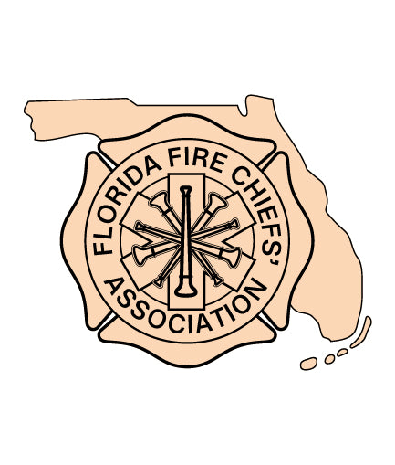 Florida Fire Chiefs Association Badge SVG, Florida Fire Chiefs Logo Vector, Florida Fire Chiefs Emblem SVG Design, Florida Fire Service Leadership Badge SVG, #support
