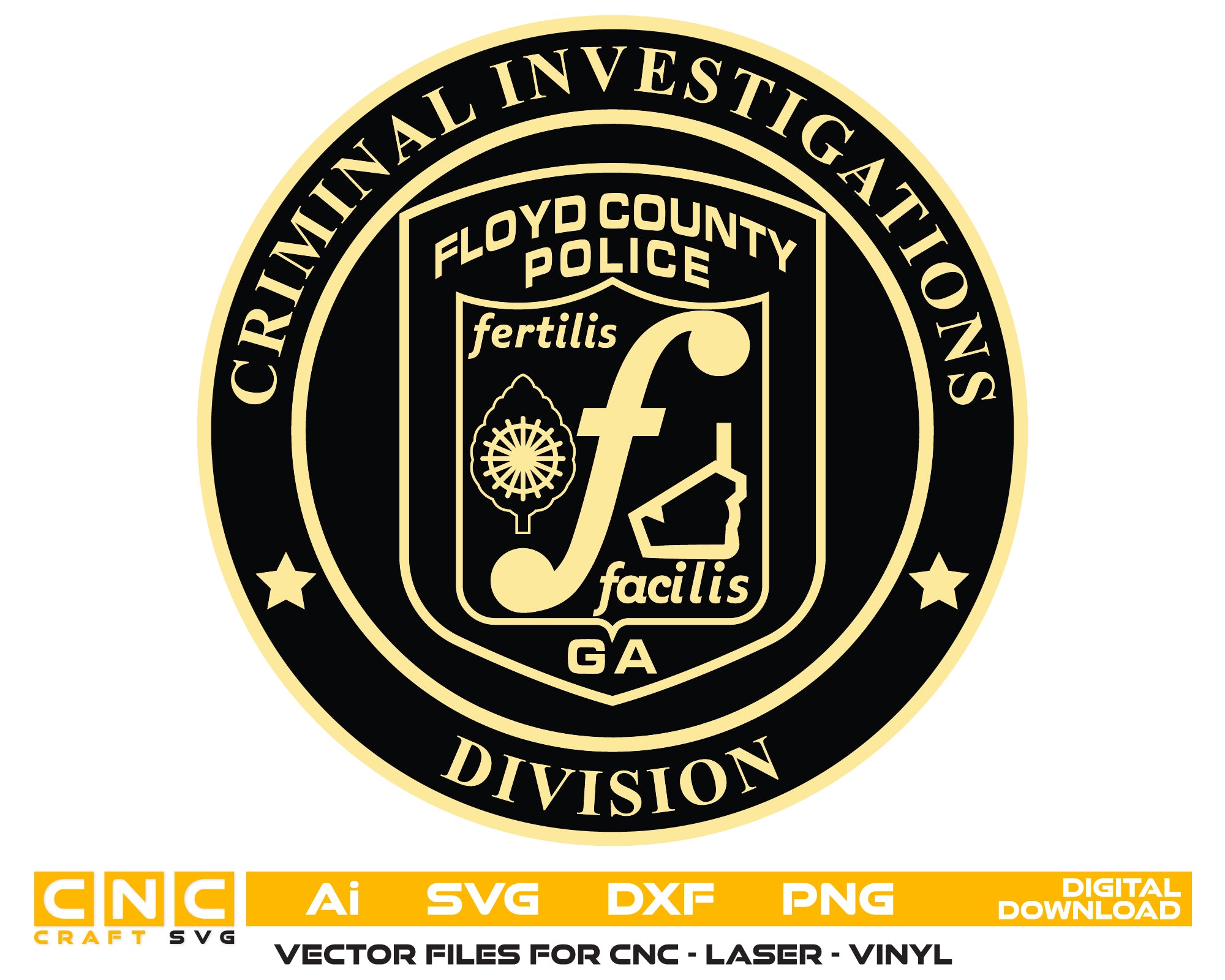 Floyd County Criminal Investigations Division Logo – Printable Vector Art