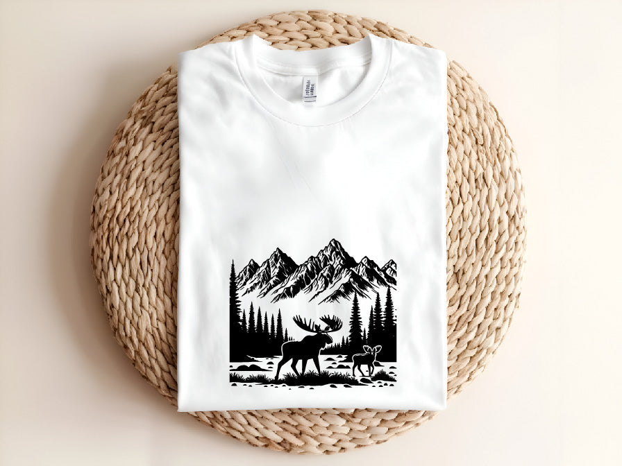 Forest Moose Pine Tree SVG