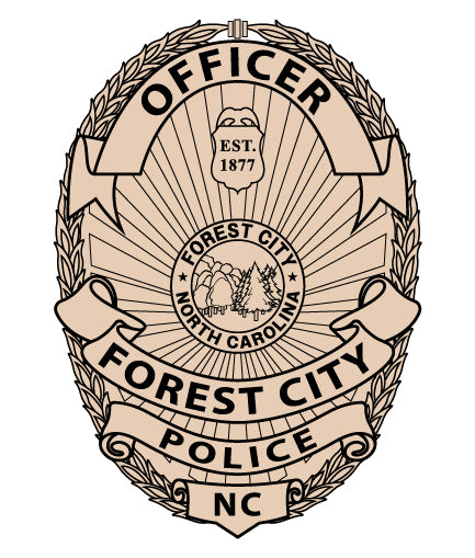 forest city police officer badge svg, forest city north carolina police badge vector, forest city nc police svg emblem, north carolina law enforcement badge svg, #support