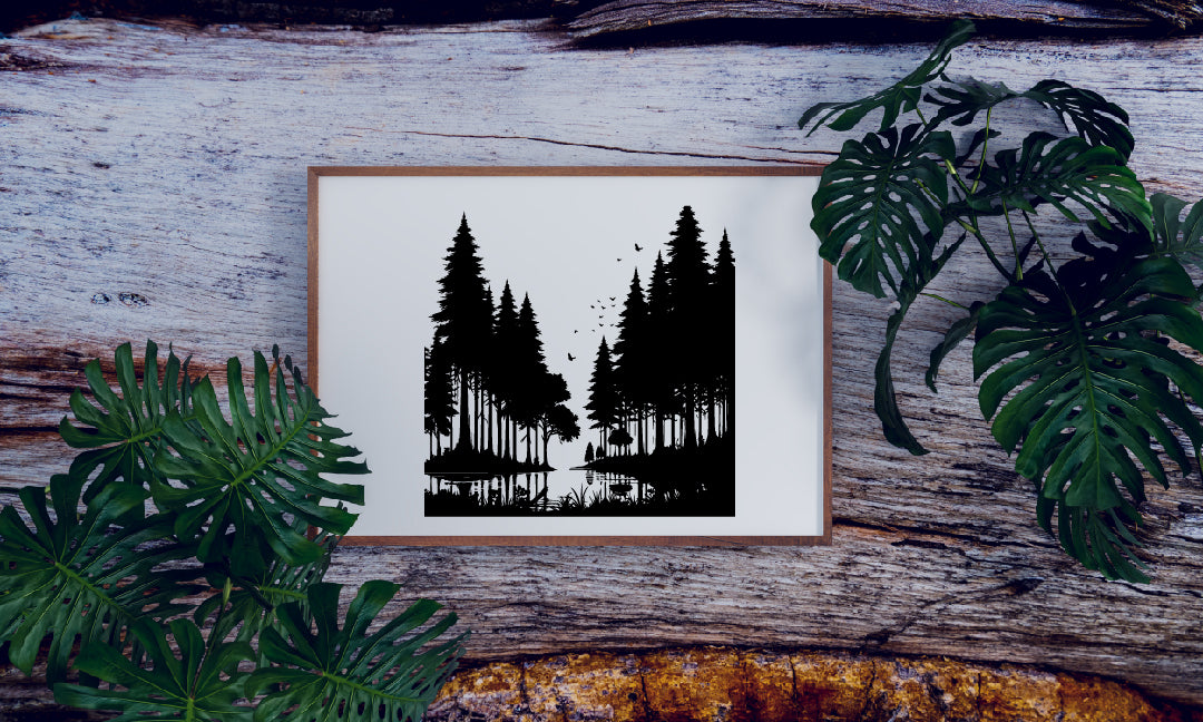 Forest Black Silhouette Svg
