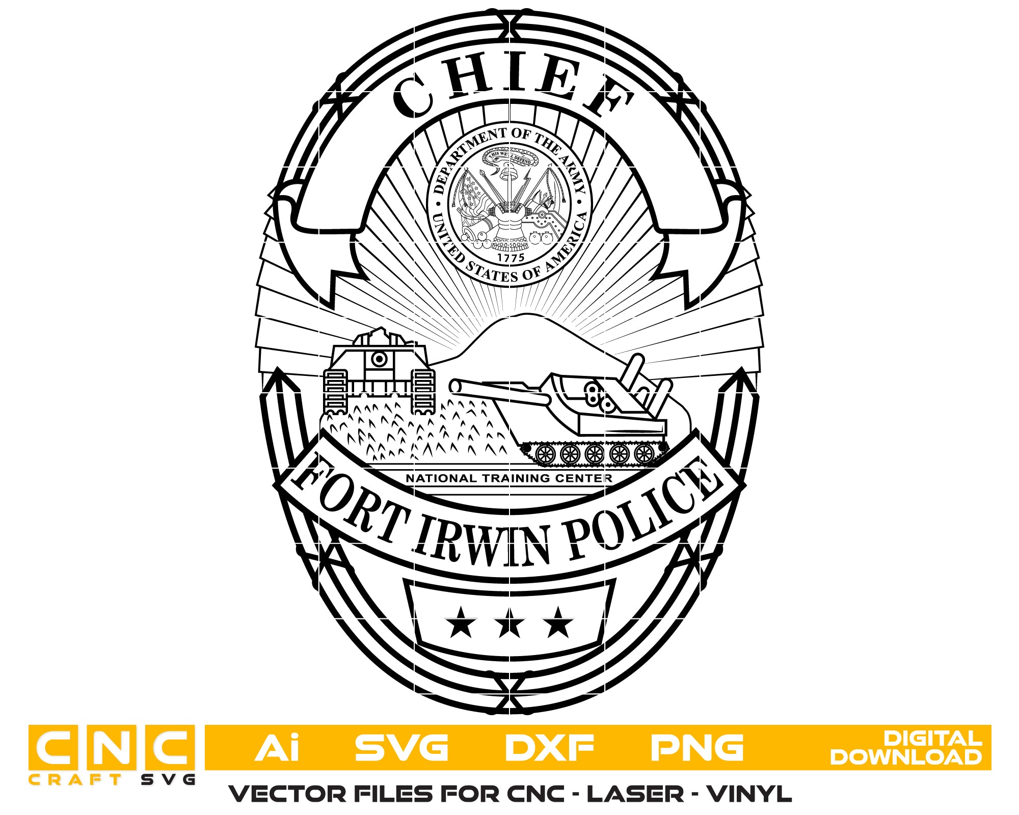 Fort Irwin Police Chief Badge