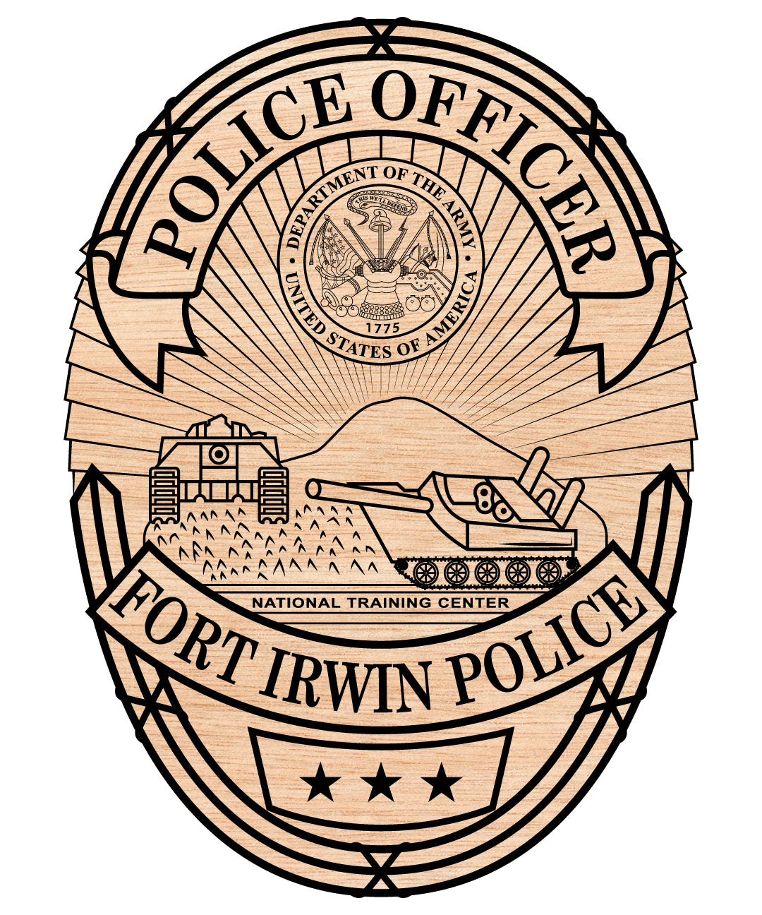 Fort Irwin Police Officer Badge