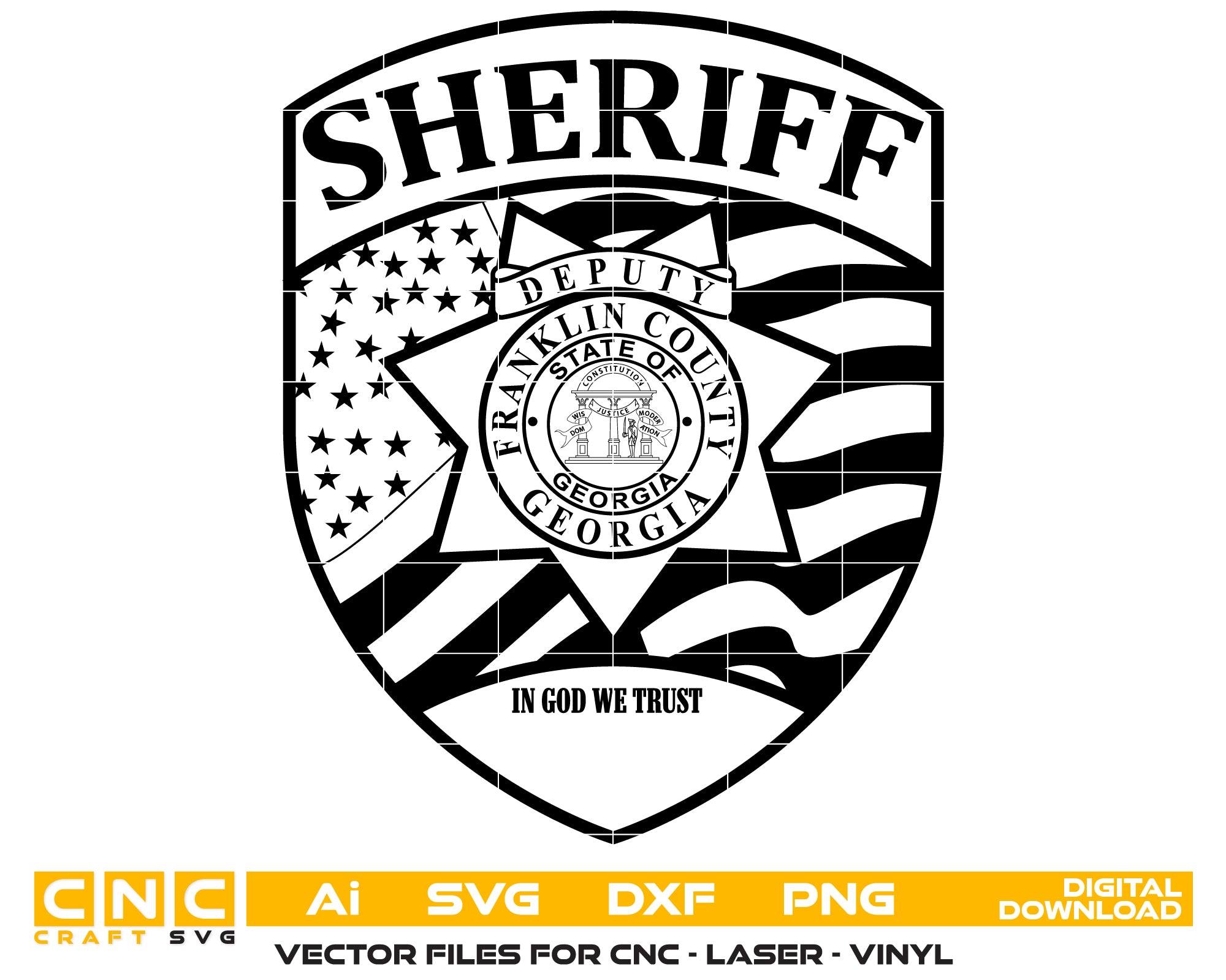 Franklin County Georgia Deputy Sheriff Badge