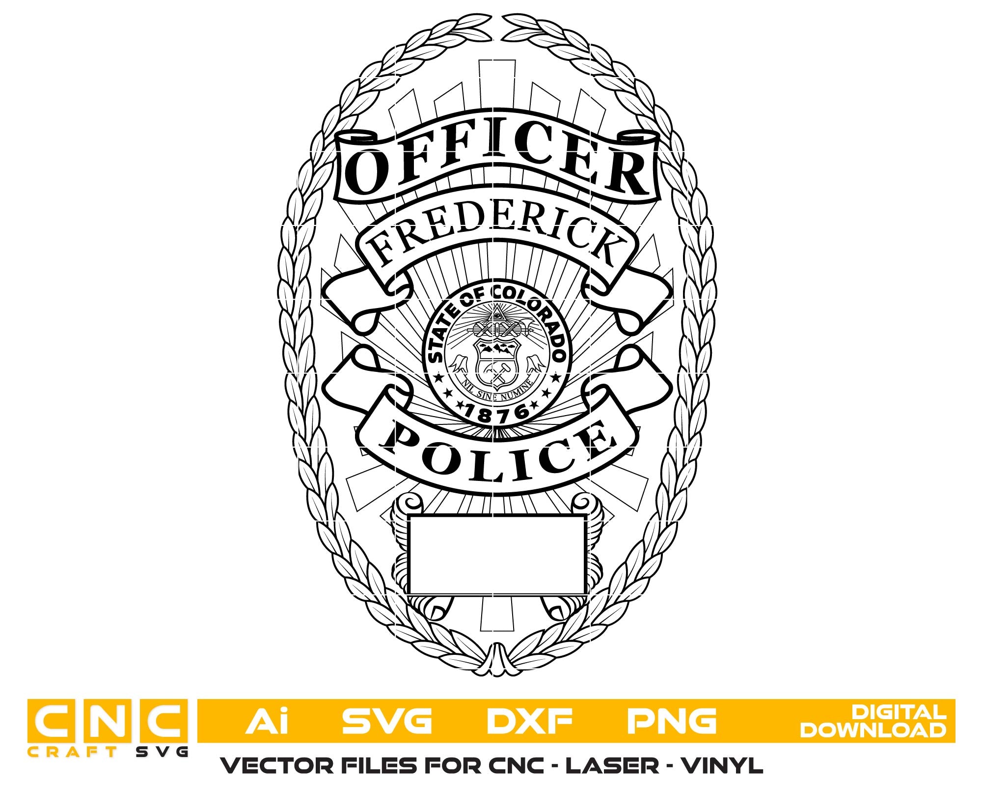 Frederick Police Department Badge, Frederick Police Badge, Police Badge, Police Badge Svg