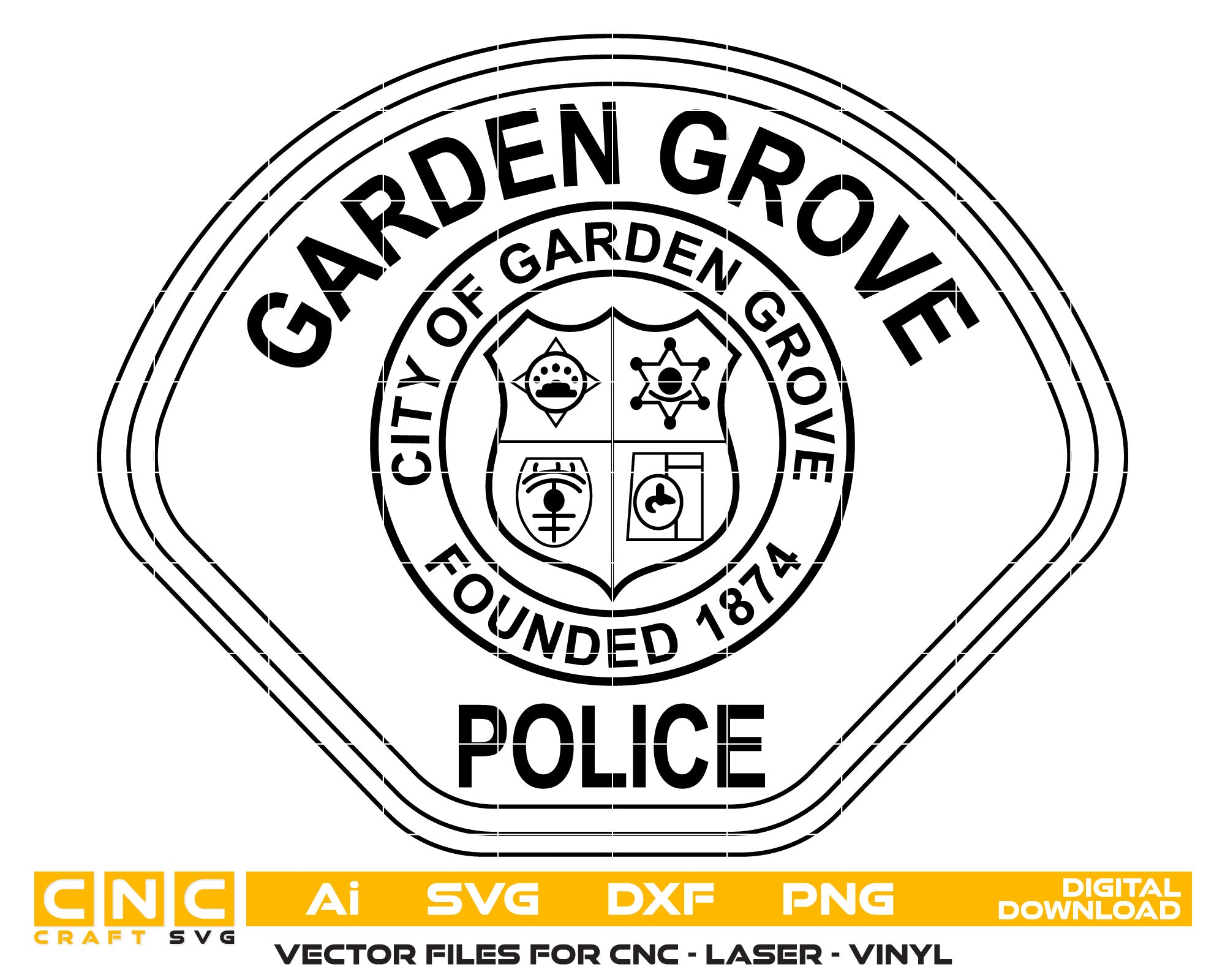 Garden Grove Police Badge