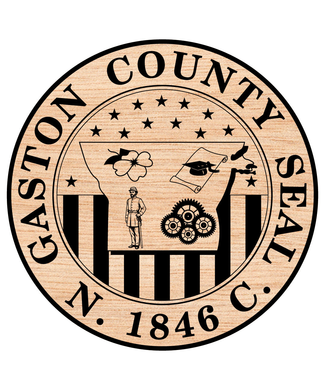 Gaston County Seal, North Carolina