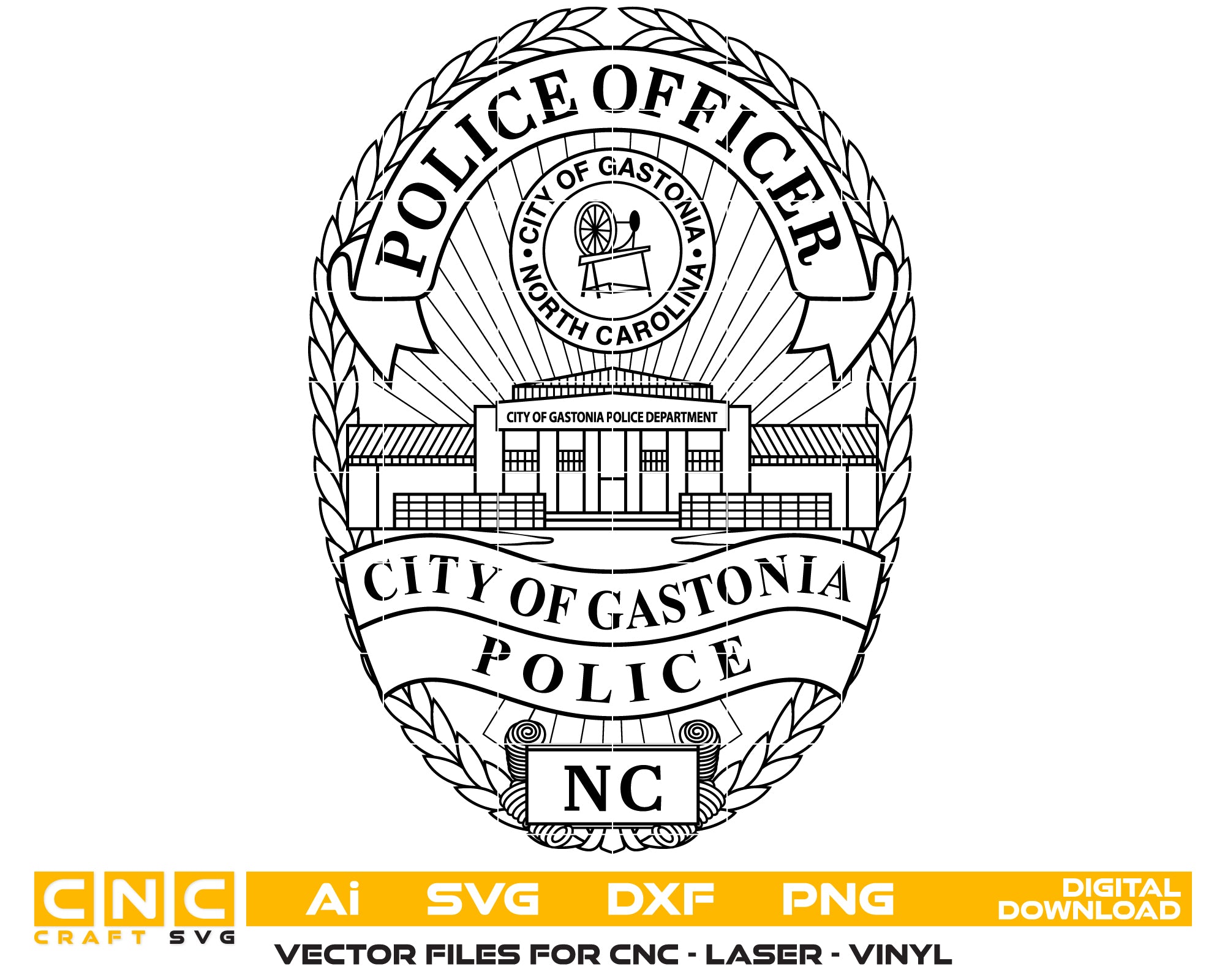 Gastonia Police Officer Badge