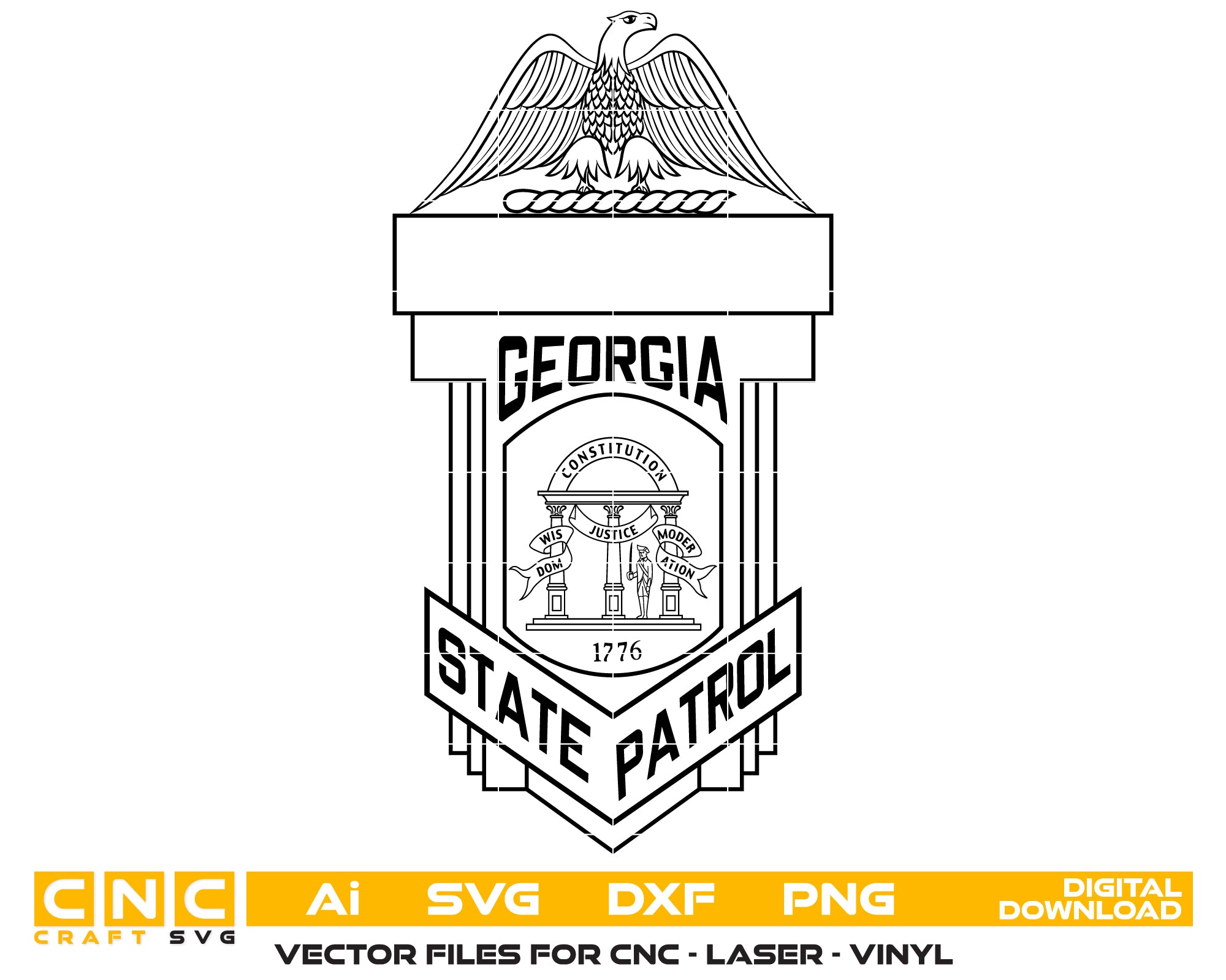 Georgia State Patrol Hat Badge