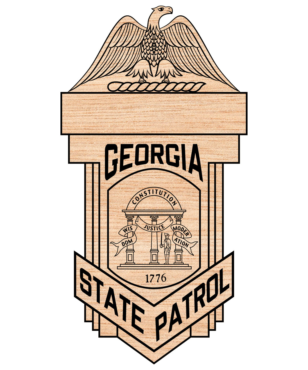 Georgia State Patrol Hat Badge