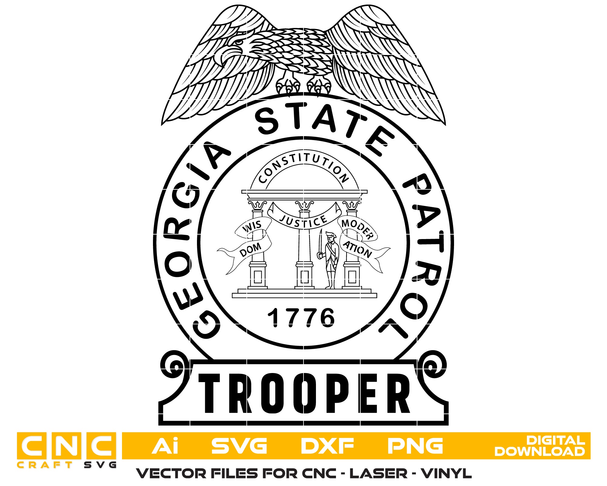 Georgia State Patrol Trooper Badge