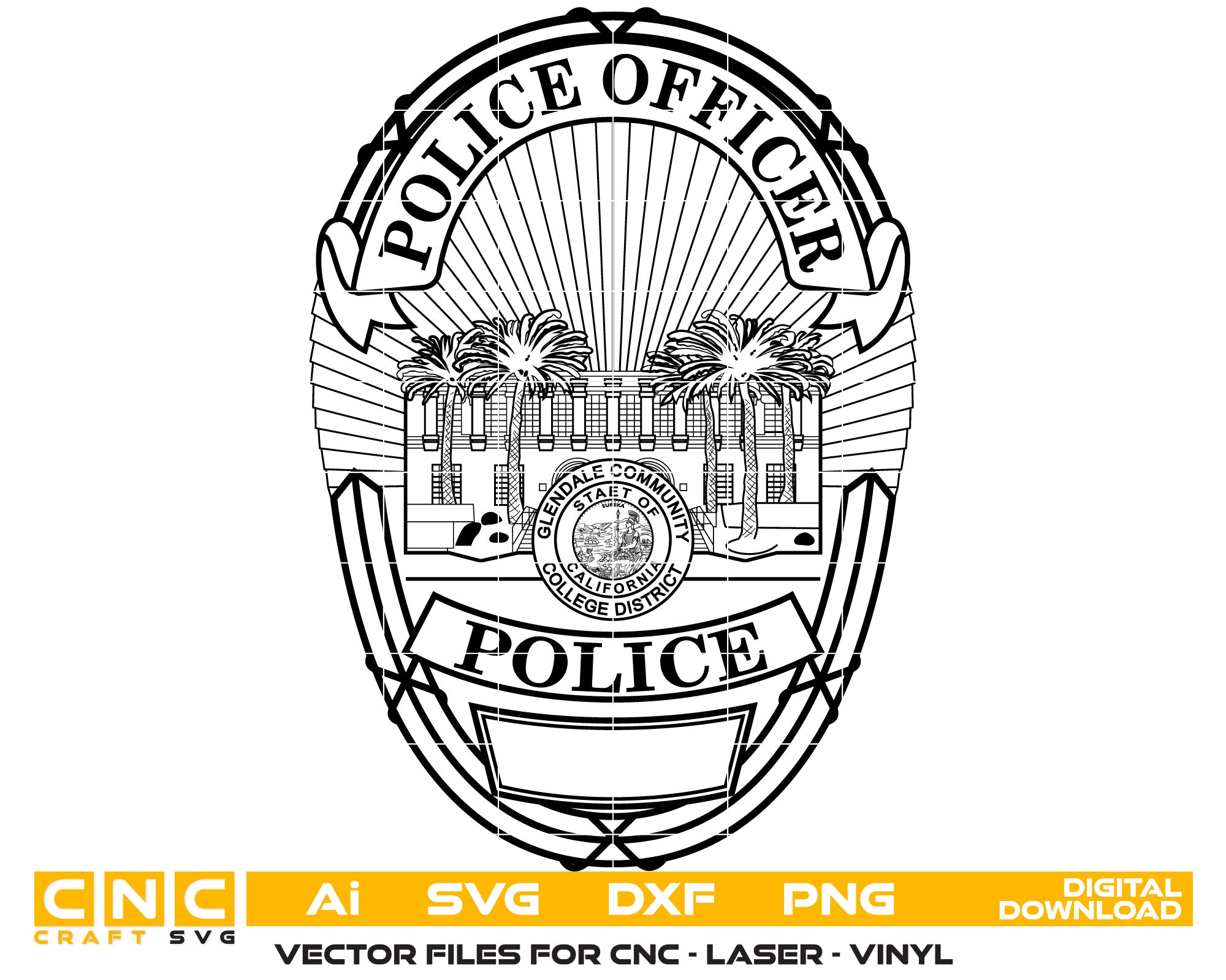 Glendale Community Police Officer Badge