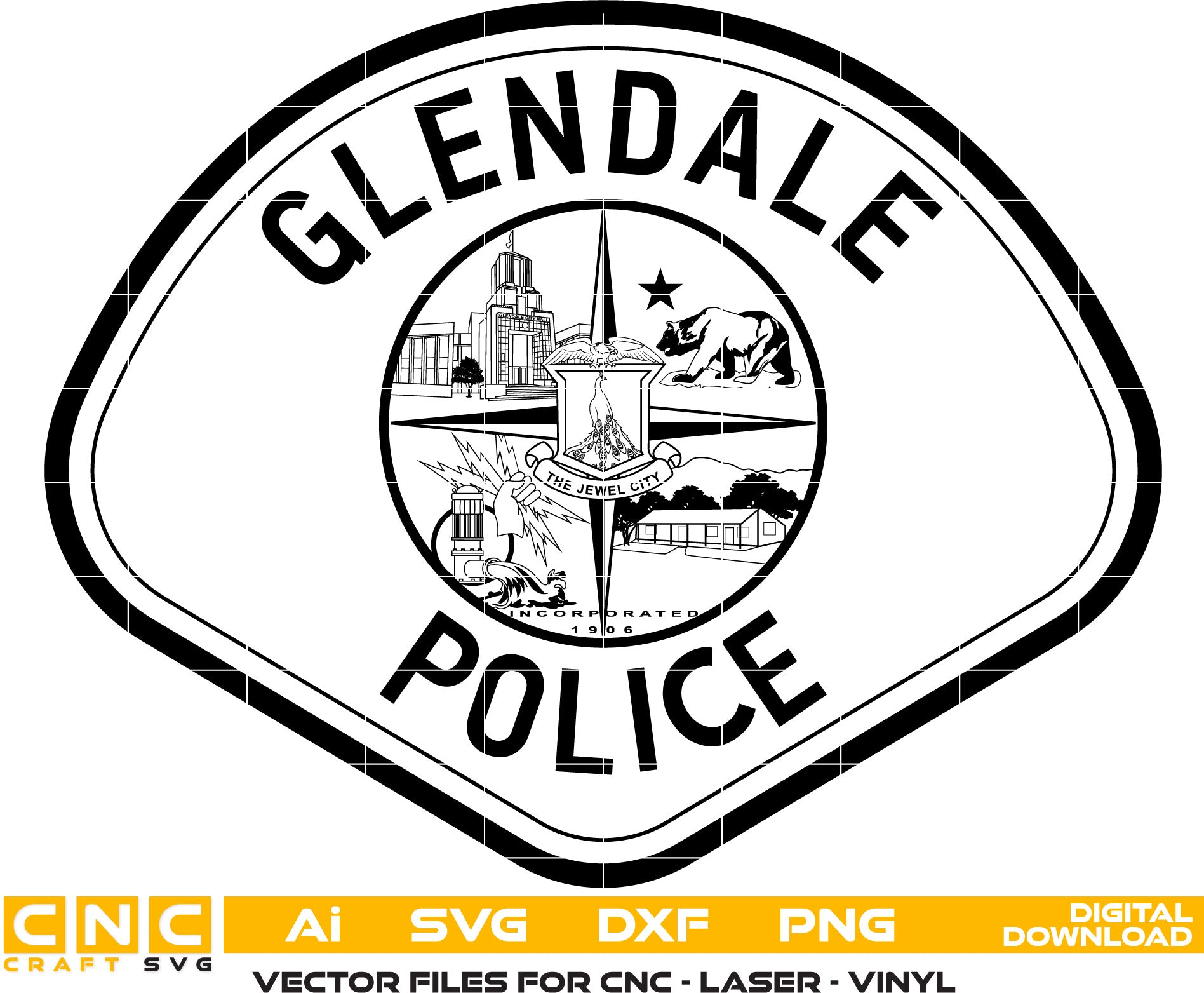 Glendale Police Badge, Glendale Police Logo