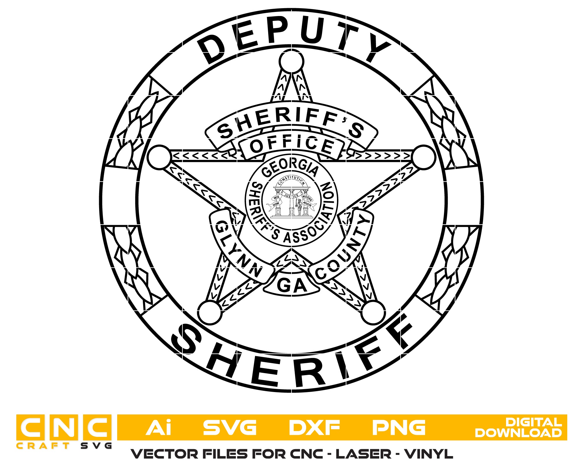 Glynn County Georgia Deputy Sheriff Badge