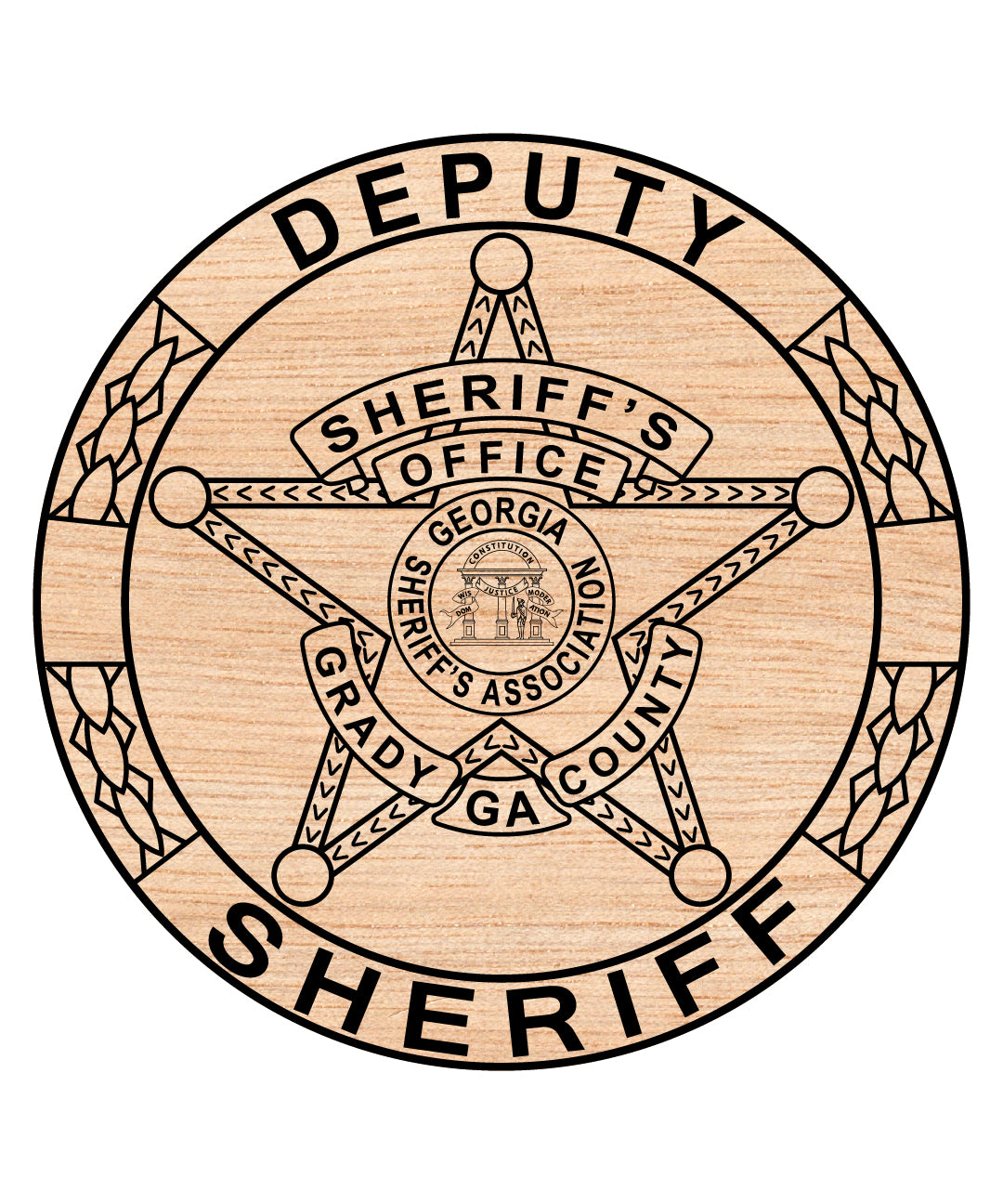 Grady County Georgia Deputy Sheriff Badge SVG