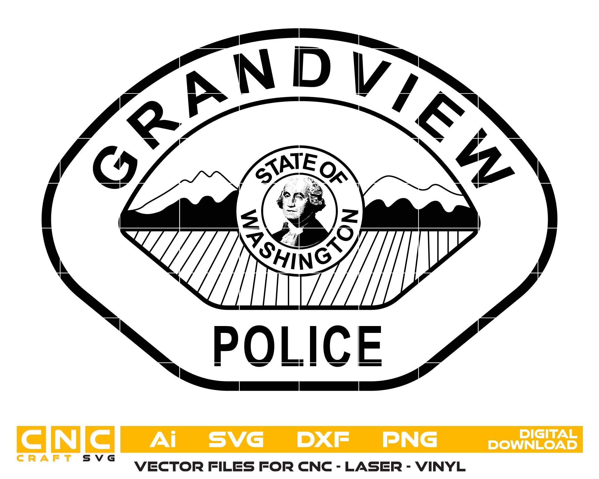 Grandview Police Department Patch, Washington