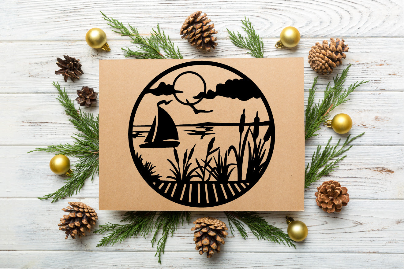 Grass with Sun Scene – Vector File.