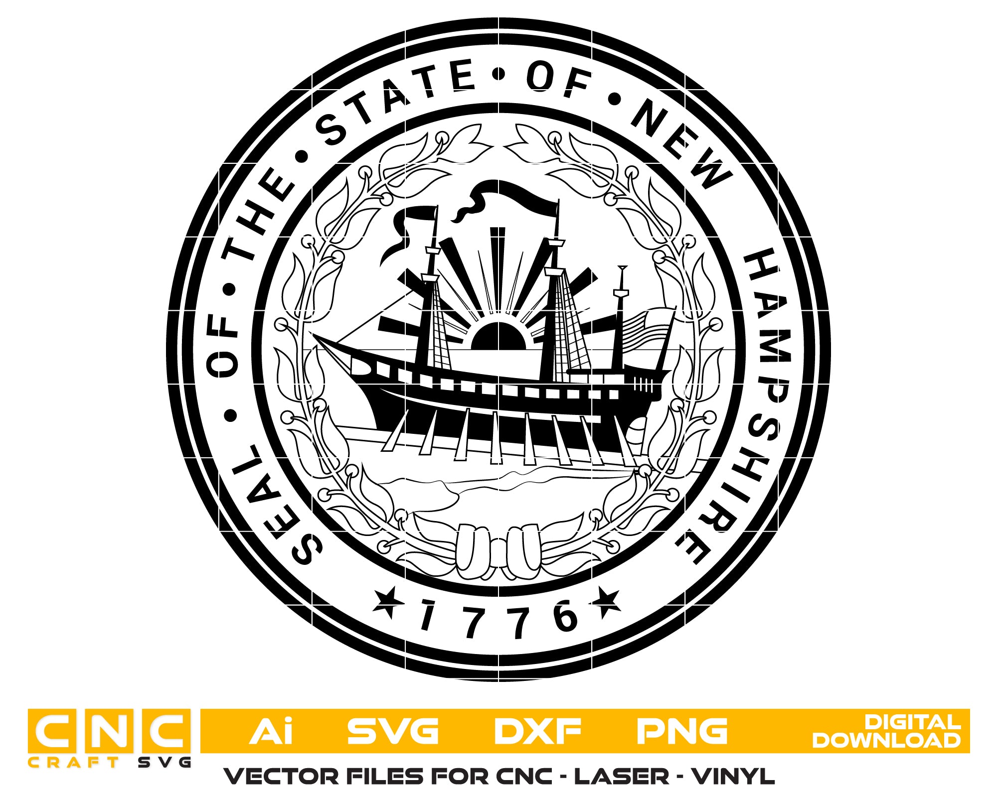 Seal of New Hampshire SVG