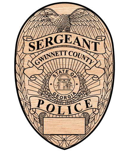 Gwinnett County Police Sergeant Badge SVG, Georgia Police Badge Vector, Gwinnett County Law Enforcement Emblem, Sergeant Police Badge SVG, Gwinnett PD Logo