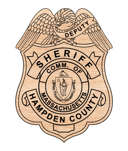 Hampden County Deputy Sheriff Badge Massachusetts SVG, Hampden MA Sheriff Emblem Vector, Hampden County Sheriff Badge SVG, Massachusetts Deputy Badge, Hampden County Sheriff Logo