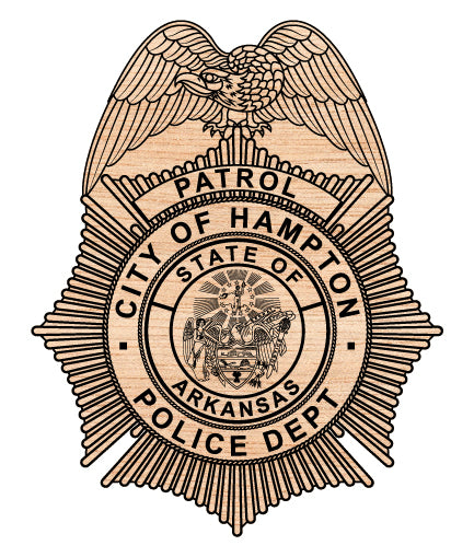 Hampton Patrol Police Department Badge Arkansas SVG, Hampton AR Police Emblem Vector, Hampton Police Badge SVG, Arkansas Police Department Badge, Hampton Patrol Logo